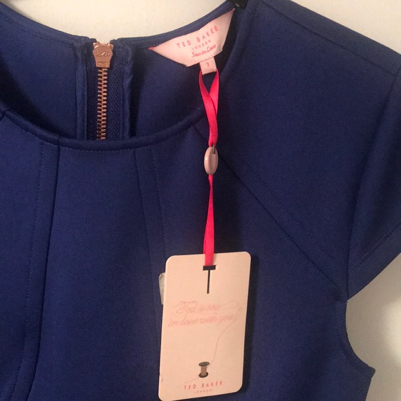 Ted Baker Cap Sleeve Skater Dress - Picture 4 of 5